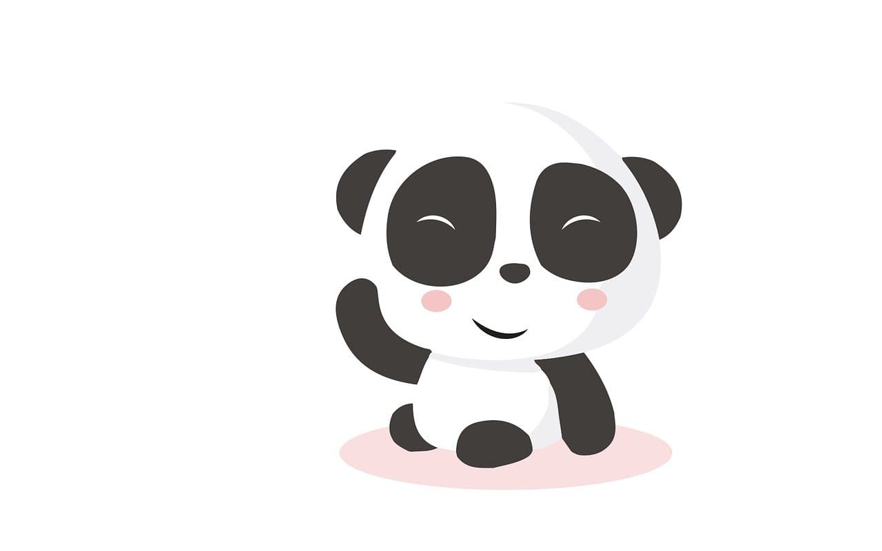 Fun illustration of a panda bear.