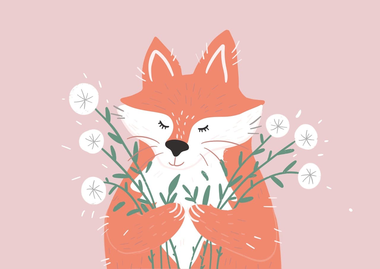 A fox demonstrating self-love.