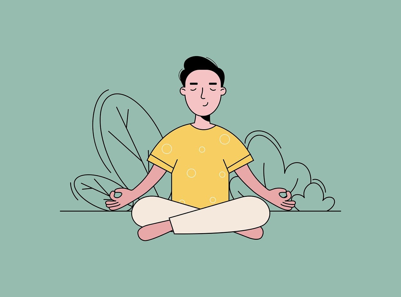 man meditating