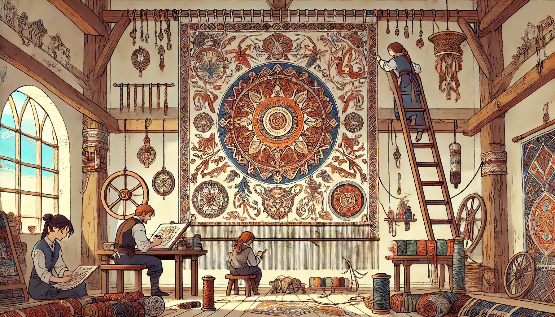 artisans were crafting tapestries